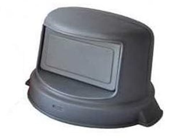 Recycled Plastic 55 Gallon Round Dome Lid in Gray