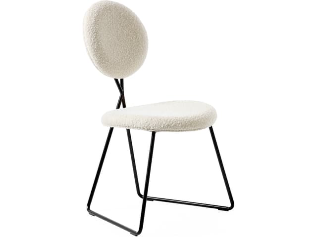 Caprice White Upholstered Armless Dining Chair