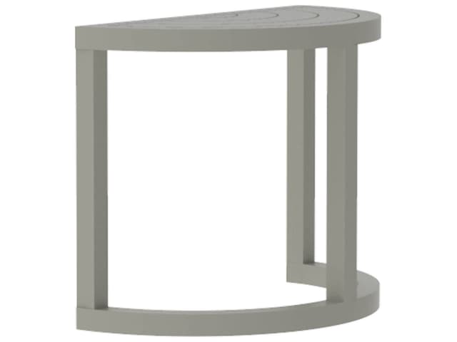 Contempo Aluminum Demilune Outdoor End Table