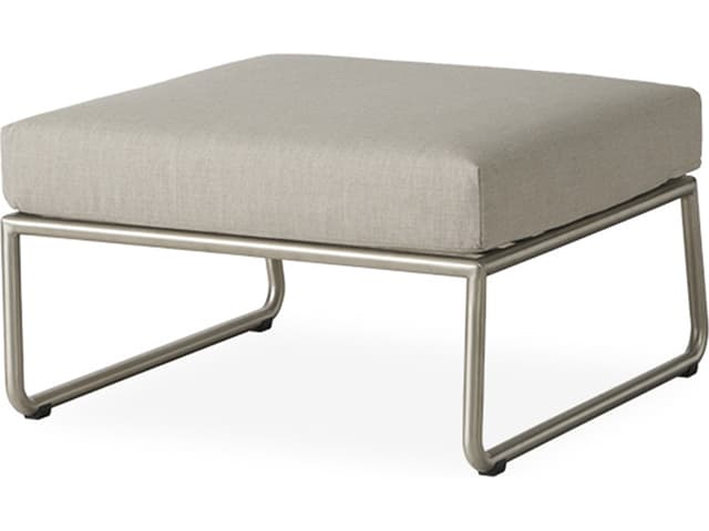 Elevation Stainless Steel Woven Rope Outdoor Ottoman