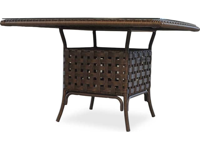 Haven Wicker Square Outdoor Dining Table with Umbrella Hole