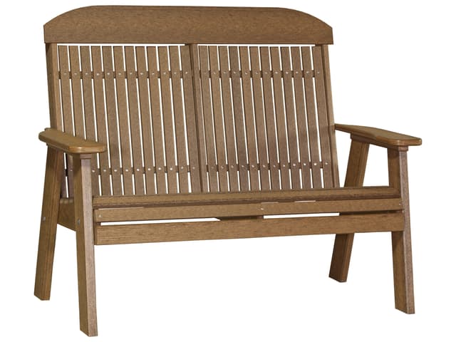 Classic 4-Foot Poly Loveseat Bench in Multiple Colors