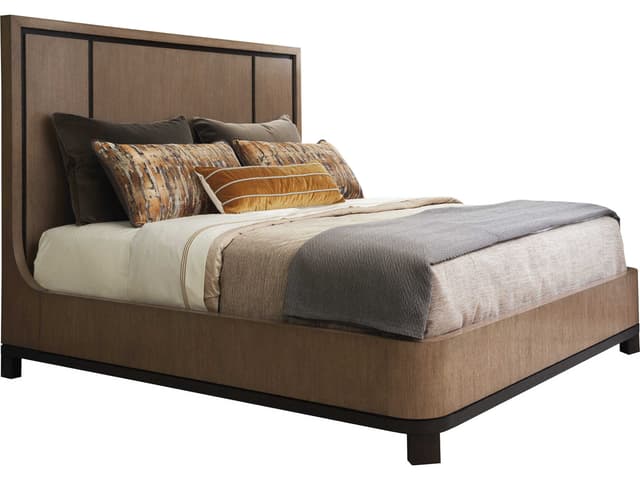 Zanzibar Queen Cape Verde Panel Bed in Senegal and Tunis Finish