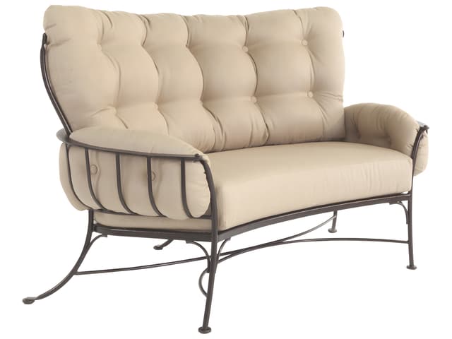 Monterra Wrought Iron Mini Crescent loveseat