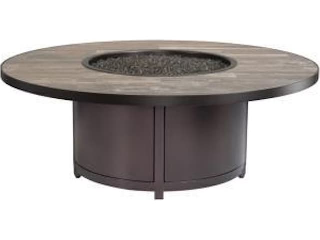 Casual Fireside Elba Aluminum Round Occasional Height Fire Pit Table