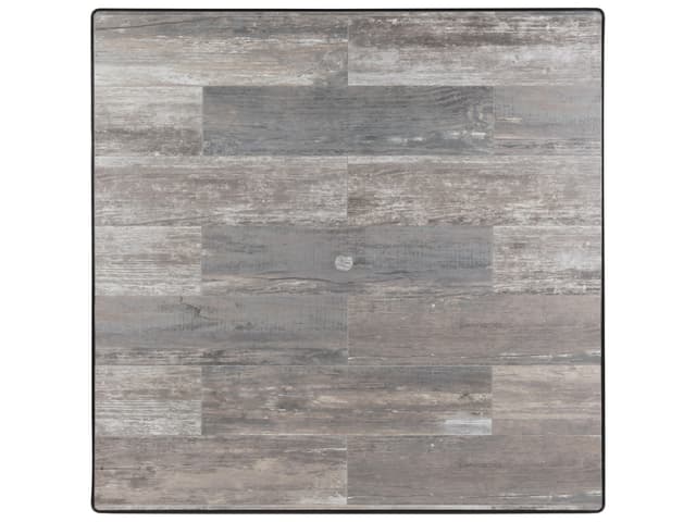 Porcelain Reclaimed Square Table Top with Umbrella Hole