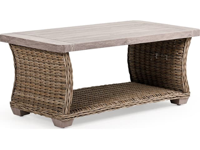 Riverside Wicker Rectangular Patio Coffee Table