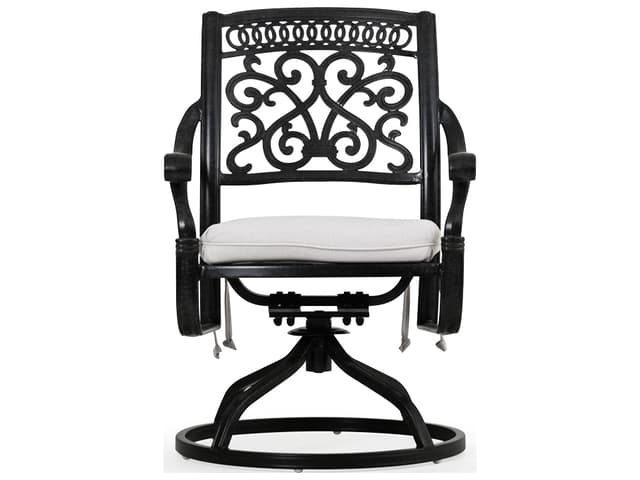 Dauphine Cast Aluminum Swivel Rocker Patio Dining Arm Chair