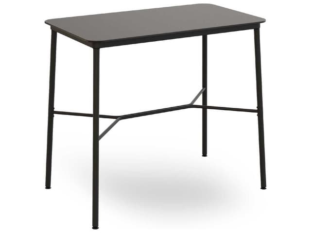 Hub Rectangular Bar Table with Black HPL Compact Top