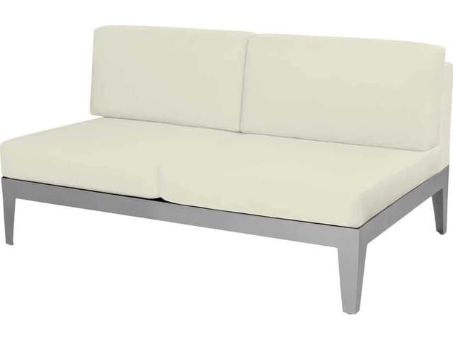 South Beach Powder Coated Aluminum Modular Armless Loveseat