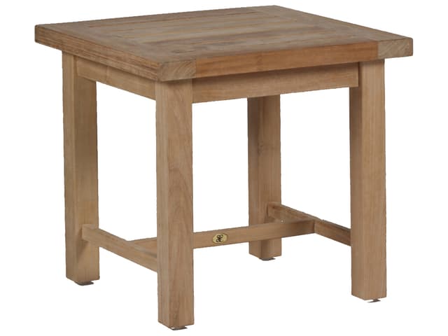 Club Natural Teak Square Outdoor Patio End Table