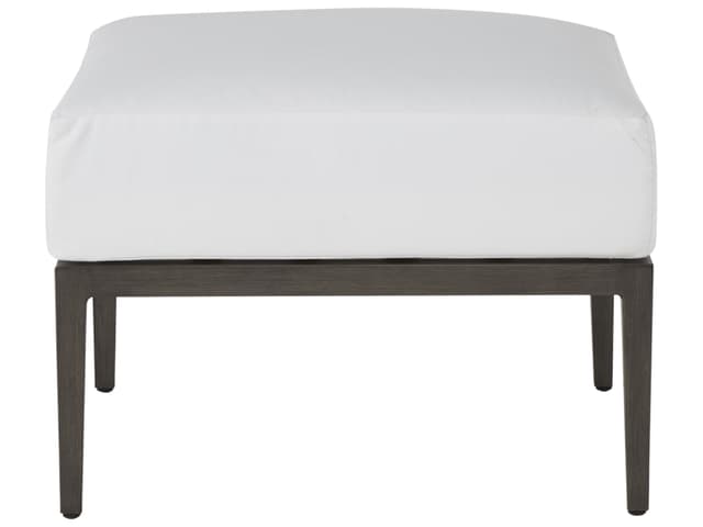 Santa Barbara Aluminum Slate Grey Outdoor Patio Ottoman