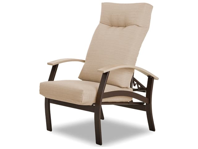 Belle Isle Cushion Aluminum Supreme Adjustable Outdoor Lounge Chair With MGP Arms