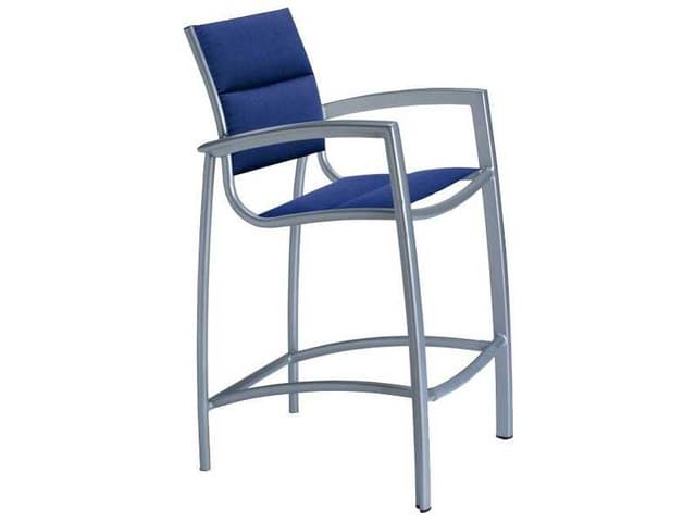 South Beach Padded Sling Aluminum Outdoor Bar Stool