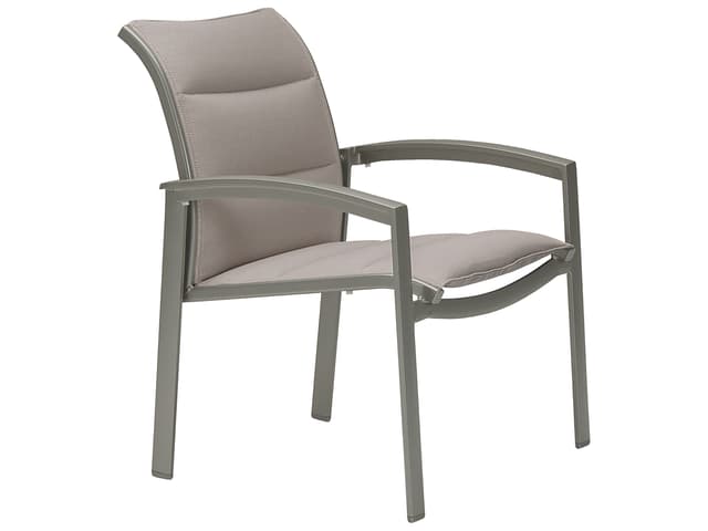 Elance Padded Sling Aluminum Patio Dining Arm Chair