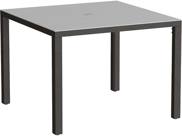 Parson Solid Top Aluminum 37" Square KD Dining Table