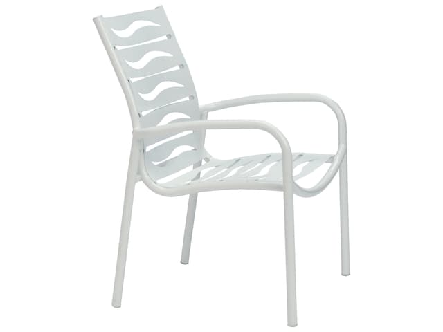 Millennia Wave Segment Aluminum Stackable Outdoor Patio Dining Chair