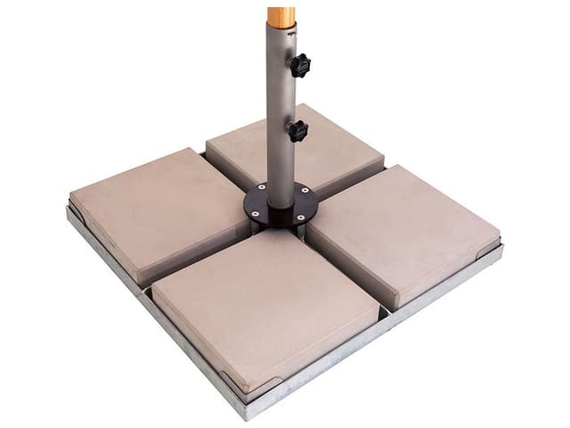 700 Square Metal Umbrella Base with Wheels and 70mm Stainless Steel Tube