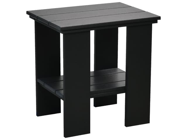 Contemporary Recycled Plastic Rectangular Outdoor End Table