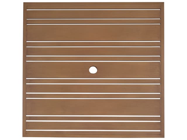 Extruded Aluminum Tri-Slat Square Table Top with Umbrella Hole