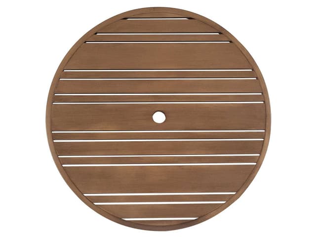 Extruded Aluminum Tri-Slat Round Table Top with Umbrella Hole