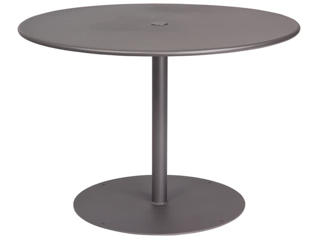 Wrought Iron ADA Round Outdoor Patio Dining Table with Umbrella Hole