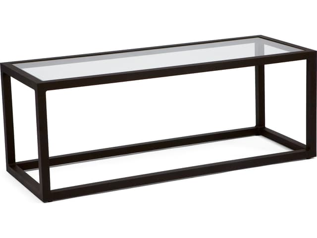 Salona By Joe Ruggiero Aluminum Rectangular Glass Top Outdoor Coffee Table