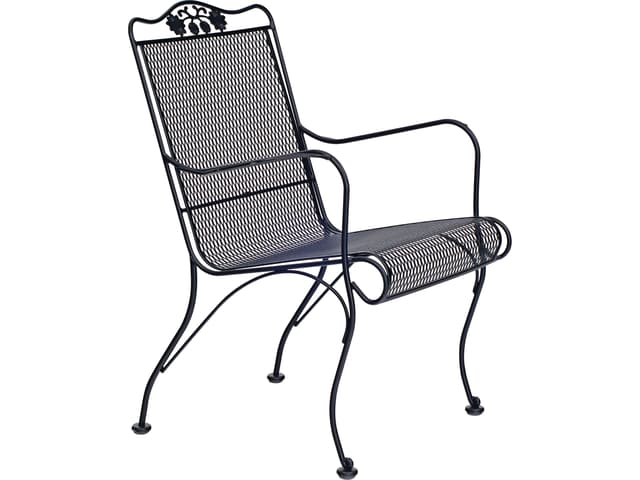 Briarwood Wrought Iron High Back Outdoor Lounge Chair