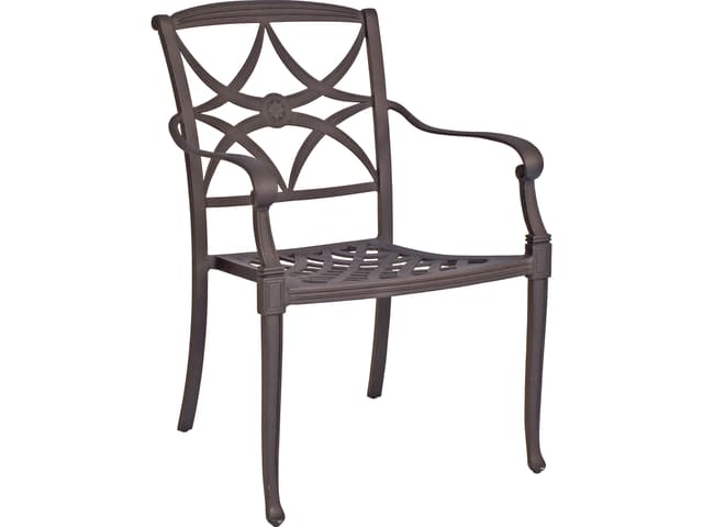 Wiltshire Cast Aluminum Stackable Outdoor Patio Dining Arm Chair