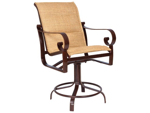 Belden Padded Sling Aluminum Swivel Patio Counter Stool