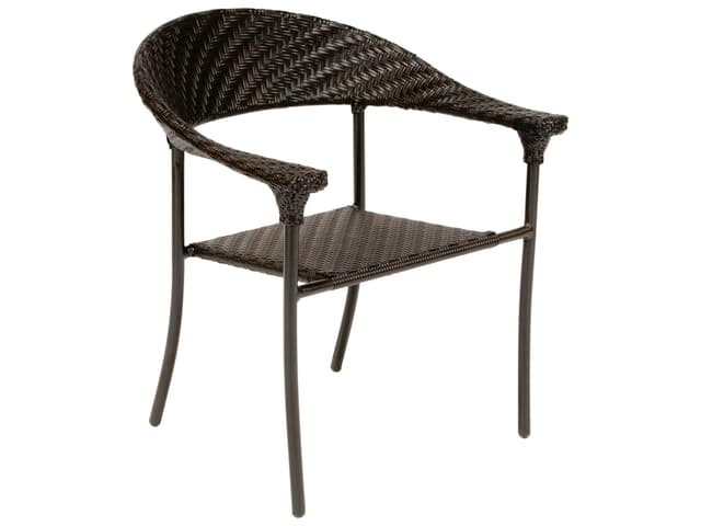 Whitecraft Barlow Wicker Stackable Patio Dining Arm Chair