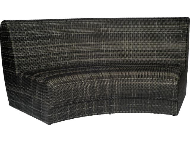 Geni Wicker Charcoal Gray Genie Curved Outdoor Patio Sofa
