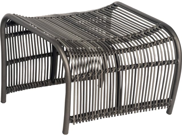 Cape Wicker Charcoal Gray Cape Outdoor Patio Ottoman