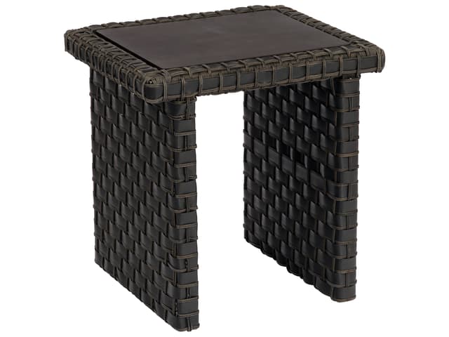 Cooper Wicker Amazon Mahogany Rectangular Outdoor Patio End Table