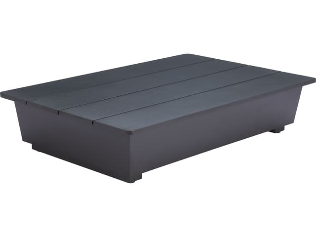 Tien Rectangular Aluminum Coffee Table in Black