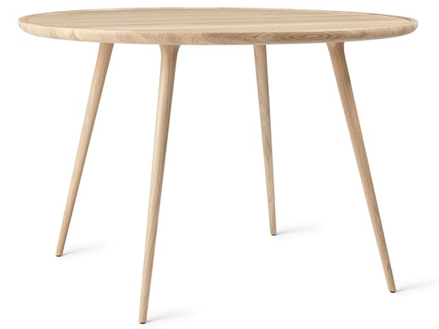 Accent Round Wood Dining Table in Matt Lacquered Oak