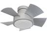 Vox 26 Inch Flush Mount Smart Fan with LED Light Titanium Silver