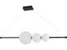 ORB Linear Pendant Light with 3 Opal Glass Orbs