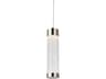 Spin 1-Light Brushed Nickel Cylinder Mini Pendant