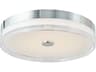 Lighting Iris LED Flush Mount 16 Inch Chrome Ceiling Light