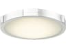 Halo LED Flush Mount Modern Chrome Ceiling Light