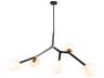 Ravello 5-Light Pendant Black and Harvest Brass