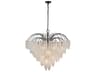 Alessia 24 Light Chandelier in Black and White