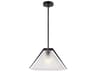 Baltic Collection Pendant Light Modern Black and Brass
