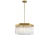 Emma 7-Light Chandelier in Brushed Brass with Glass Rods