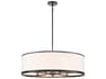 High Street Pendant 8-Light Black Drum Shade