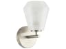 Brooke Wall Sconce in Brushed Nickel with Wispy White Glass