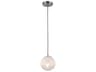 Moonlight 1-Light Satin Nickel Globe Pendant