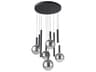 Modella 9-Light Black Globe Round Pendant