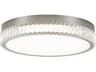 Chevron Brushed Nickel Round Flush Mount